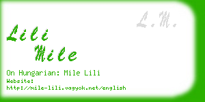 lili mile business card